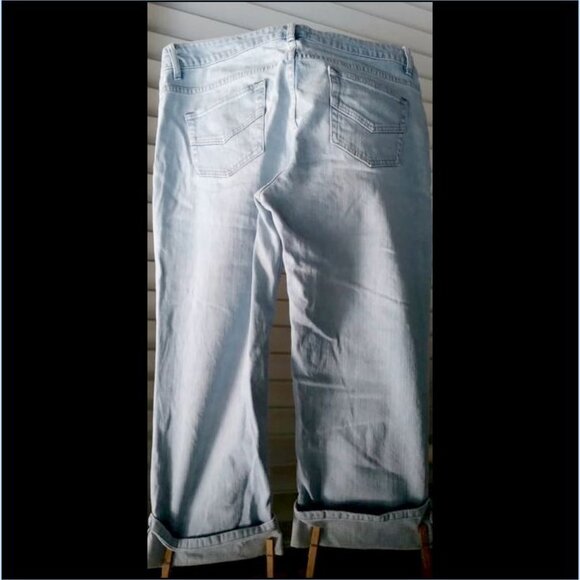 Size 13/14- Vintage Route66 Cuffed Capri Light Blue Jeans - Picture 4 of 7